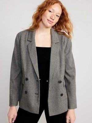 Old Navy Double-Breasted Textured Blazer Mäntel Damen Grau | 8290FNEZC