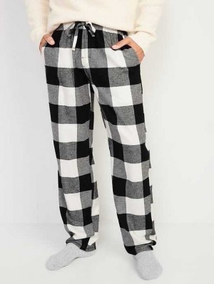 Old Navy Double-Brushed Flannel Pajama Pants Pyjama Herren Schwarz | 0641WGESZ