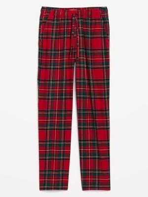 Old Navy Double-Brushed Flannel Pajama Pants Pyjama Herren Rot | 7256TDGCQ