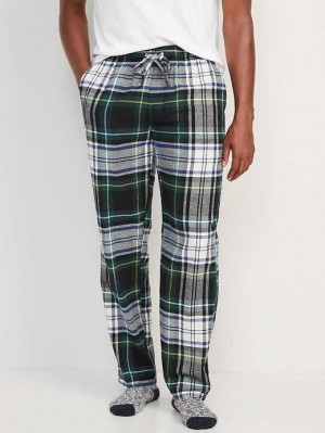 Old Navy Double-Brushed Flannel Pajama Pants Pyjama Herren Grün | 8241UFDAM