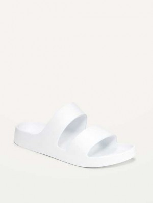 Old Navy Double-Riemen Badelatschen Sandals Sandalen Damen Weiß Hell | 0239PDKUX