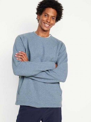 Old Navy Dynamic Fleece Crew-Neck Sweatshirt Sportbekleidung Herren Blau | 5471UQEBI