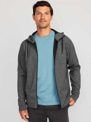 Old Navy Dynamic Fleece Hidden-Pocket Zip Hoodie Sportbekleidung Herren Grau | 1784UQOIG