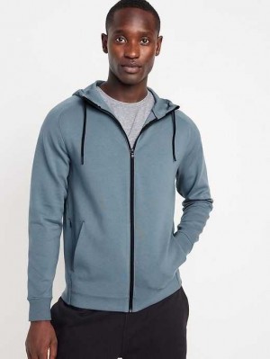 Old Navy Dynamic Fleece Hidden-Pocket Zip Hoodie Sportbekleidung Herren Wintry Waters | 0481EOWKL