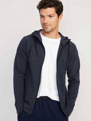 Old Navy Dynamic Fleece Hidden-Pocket Zip Hoodie Sportbekleidung Herren Navy | 4570BDFAJ