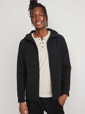 Old Navy Dynamic Fleece Hidden-Pocket Zip Hoodie Sportbekleidung Herren Schwarz | 9368GKAIU