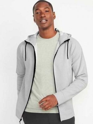 Old Navy Dynamic Fleece Hidden-Pocket Zip Hoodie Sportbekleidung Herren Hellgrau | 9512ZEYJK