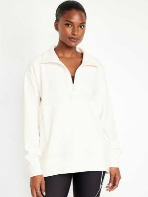 Old Navy Dynamic Fleece Oversized 1/2-Zip Tunic Lauftop Damen Magnolia | 3794YJGXU
