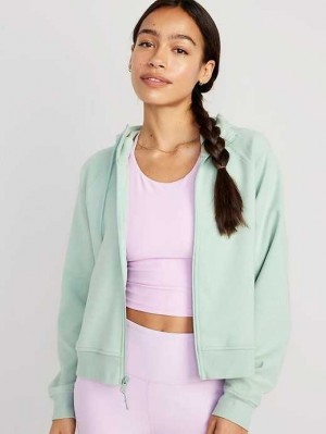 Old Navy Dynamic Fleece Zip Hoodie Lauftop Damen Seafoam | 0435GNOER