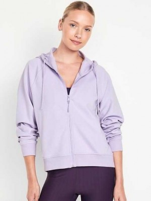 Old Navy Dynamic Fleece Zip Hoodie Lauftop Damen Lavendel | 0869SDCUE