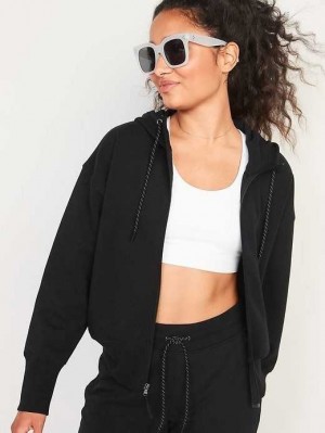 Old Navy Dynamic Fleece Zip Hoodie Lauftop Damen Blackjack | 0962IXBRF