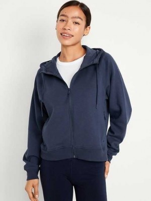 Old Navy Dynamic Fleece Zip Hoodie Lauftop Damen Navy | 1286XQNGW