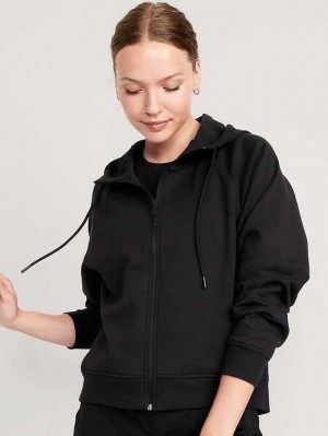 Old Navy Dynamic Fleece Zip Hoodie Lauftop Damen Schwarz | 1325UOIPR