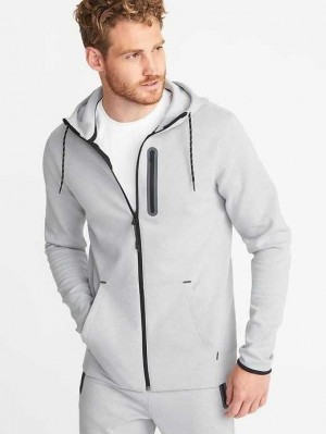 Old Navy Dynamic Fleece Zip Hoodie Sportbekleidung Herren Hellgrau | 0915PZQKL