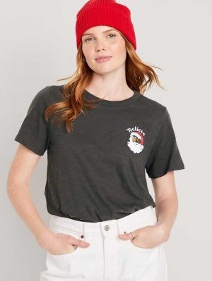 Old Navy EveryWear Graphic Slub-Knit T-Shirt Oberteile Damen Panther | 0742IWJZE