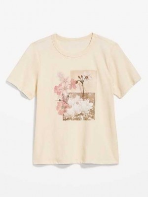 Old Navy EveryWear Graphic T-Shirt Oberteile Damen Blumen | 6485CFJYZ