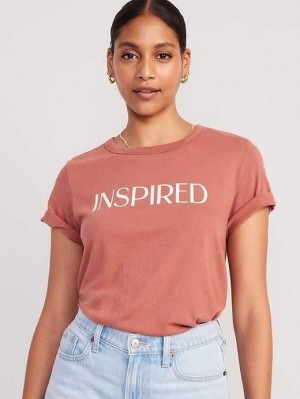 Old Navy EveryWear Graphic T-Shirt Oberteile Damen Inspired | 7253WBIEZ