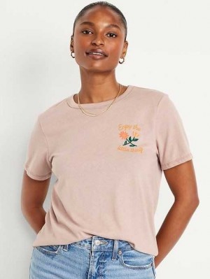Old Navy EveryWear Graphic T-Shirt Oberteile Damen Mollusk | 9031QBIRO