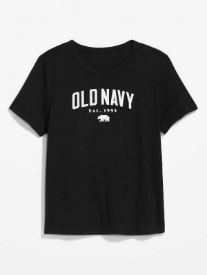 Old Navy EveryWear Logo Graphic T-Shirt Oberteile Damen Schwarz | 6412LMZYK