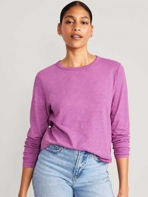 Old Navy EveryWear Long-Sleeve T-Shirt T-shirts Damen Artichoke Blossom | 4720YQPEN