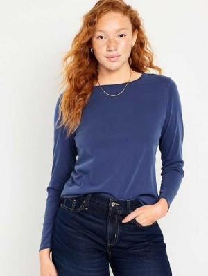 Old Navy EveryWear Long-Sleeve T-Shirt T-shirts Damen Bluesday | 7806BADEK