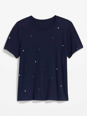 Old Navy EveryWear Printed Crew-Neck T-Shirt Oberteile Damen Americana Stars | 7368SQOHT