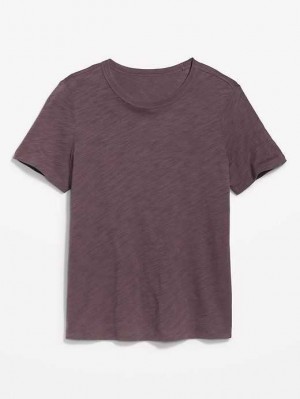 Old Navy EveryWear Slub-Knit T-Shirt Oberteile Damen Wild Currant | 1946XOUPF