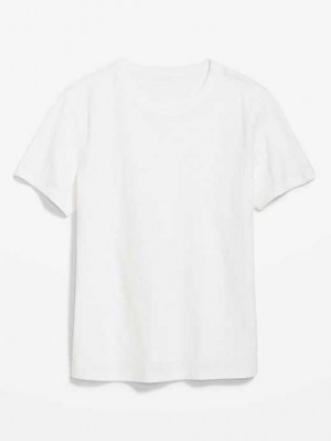 Old Navy EveryWear Slub-Knit T-Shirt Oberteile Damen Weiß | 6419IPFBN