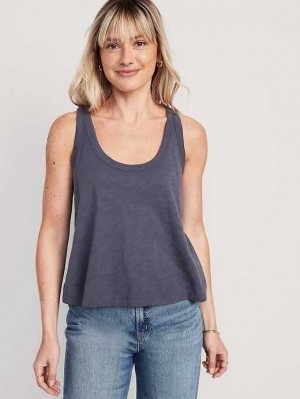 Old Navy EveryWear Slub-Knit Tank Top Oberteile Damen Volcanic Glass | 4098YXNKT
