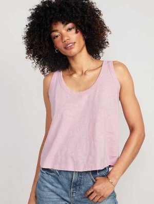 Old Navy EveryWear Slub-Knit Tank Top Oberteile Damen Lila | 4792JNVCT