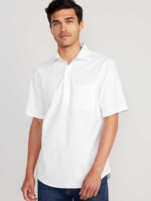 Old Navy Everyday Built-In Flex Henley Oxford Shirt Hemd Herren Weiß | 9823HRUYO