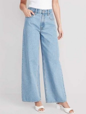 Old Navy Extra High-Waisted Baggy Weite-Leg Non-Stretch Jeans Jeans Damen Clancy | 2047IKDQZ