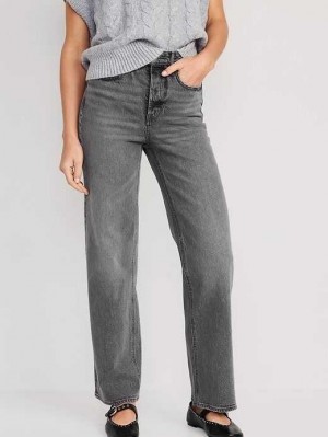 Old Navy Extra High-Waisted Button-Fly Weite-Leg Jeans Jeans Damen Paloma | 3926OLPCD