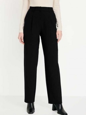 Old Navy Extra High-Waisted Falten Taylor Trouser Suit Pants Hose Damen Blackjack | 5736XACOD