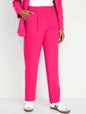 Old Navy Extra High-Waisted Falten Taylor Trouser Suit Pants Hose Damen Rosa | 6091AEHCJ