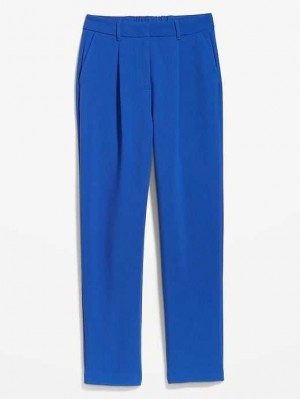 Old Navy Extra High-Waisted Falten Taylor Trouser Suit Pants Hose Damen Blau | 8193TXWJO