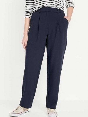 Old Navy Extra High-Waisted Falten Taylor Trouser Suit Pants Hose Damen Navy | 8341FQZGV