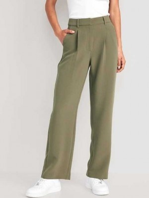 Old Navy Extra High-Waisted Falten Taylor Weite-Leg Trouser Suit Pants Hose Damen Grau | 9164MWNKB