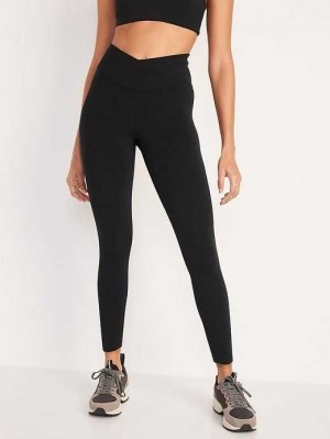 Old Navy Extra High-Waisted PowerChill 7/8 Leggings Sportbekleidung Damen Schwarz | 9483UIBCF