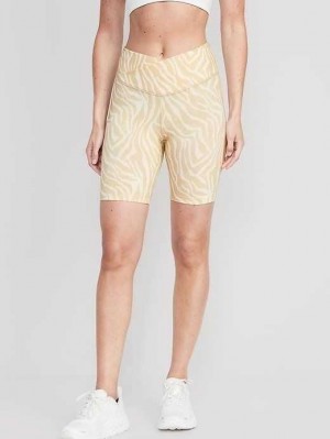 Old Navy Extra High-Waisted PowerChill Biker Shorts Sportbekleidung Damen Zebra | 2046SWQYB
