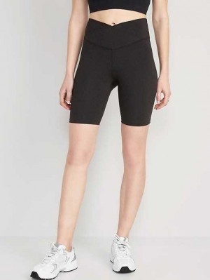 Old Navy Extra High-Waisted PowerChill Biker Shorts Sportbekleidung Damen Grau | 9164HLYWQ