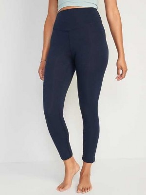 Old Navy Extra High-Waisted PowerChill Cropped Leggings Sportbekleidung Damen Navy | 4936OYUBH
