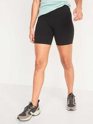 Old Navy Extra High-Waisted PowerChill Hidden-Pocket Biker Shorts Sportbekleidung Damen Schwarz | 1924MGZQJ