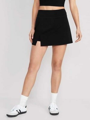 Old Navy Extra High-Waisted PowerChill Skort Sportbekleidung Damen Schwarz | 0712GMUOD