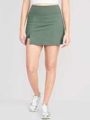 Old Navy Extra High-Waisted PowerChill Skort Sportbekleidung Damen Forest Shade | 1086EDRJN