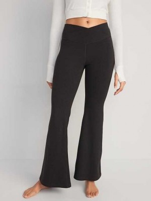Old Navy Extra High-Waisted PowerChill Super-Flare Pants Sportbekleidung Damen Dunkelgrau | 1284RXZPH
