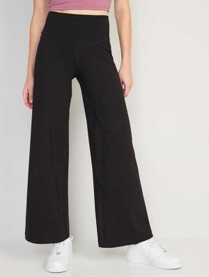 Old Navy Extra High-Waisted PowerChill Weite-Leg Yoga Pants Sportbekleidung Damen Dunkelgrau | 6812ANXLJ