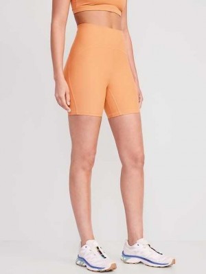Old Navy Extra High-Waisted PowerLite Lycra ADAPTIV Biker Shorts Sportbekleidung Damen Caramelized Toffee | 1409XSMBV