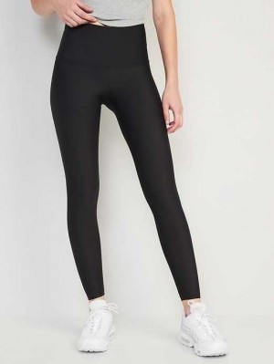Old Navy Extra High-Waisted PowerSoft 7/8 Leggings Sportbekleidung Damen Schwarz | 0329OHBAC