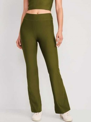 Old Navy Extra High-Waisted PowerSoft Flare Leggings Sportbekleidung Damen Conifer | 6437YEFOU
